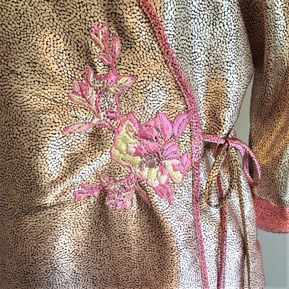 SENSARA Silky Embroidered Detail Robe | Small - Picture 6 of 13